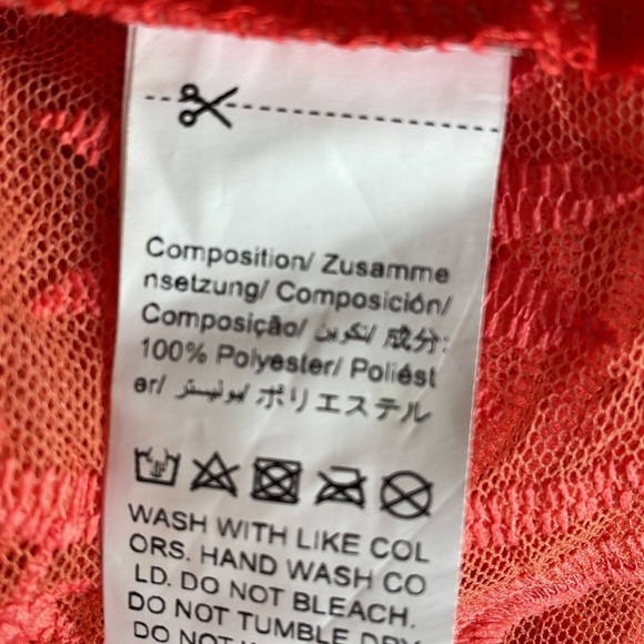 Emery Rose Mesh Embroidered Cropped Top - Picture 7 of 7